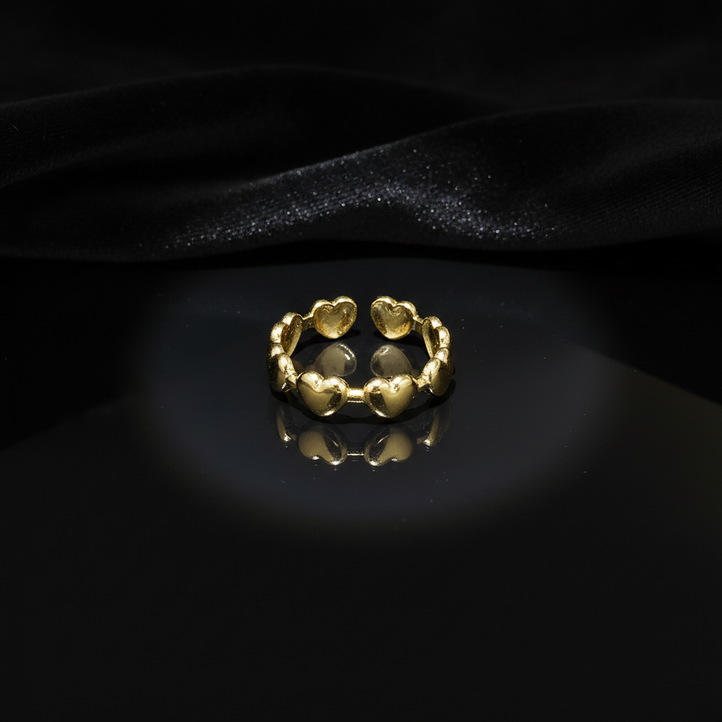 JEWELIXIRS Puffy Hearts Ring