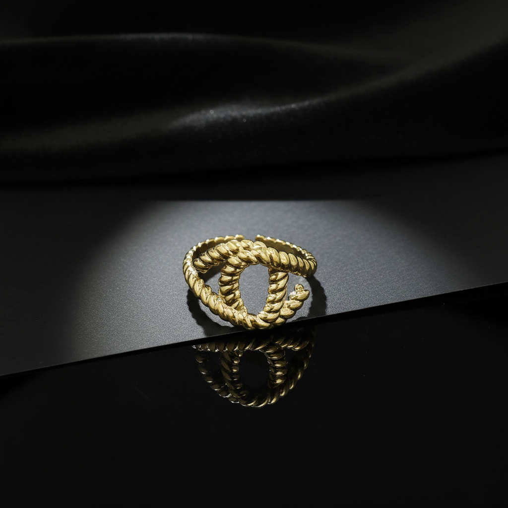 JEWELIXIRS Twisted Rope Knot Ring