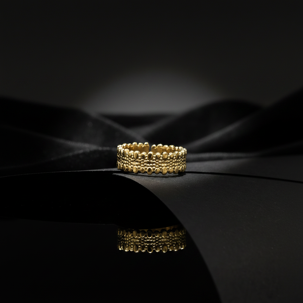 JEWELIXIRS GRANULE CROWN RING
