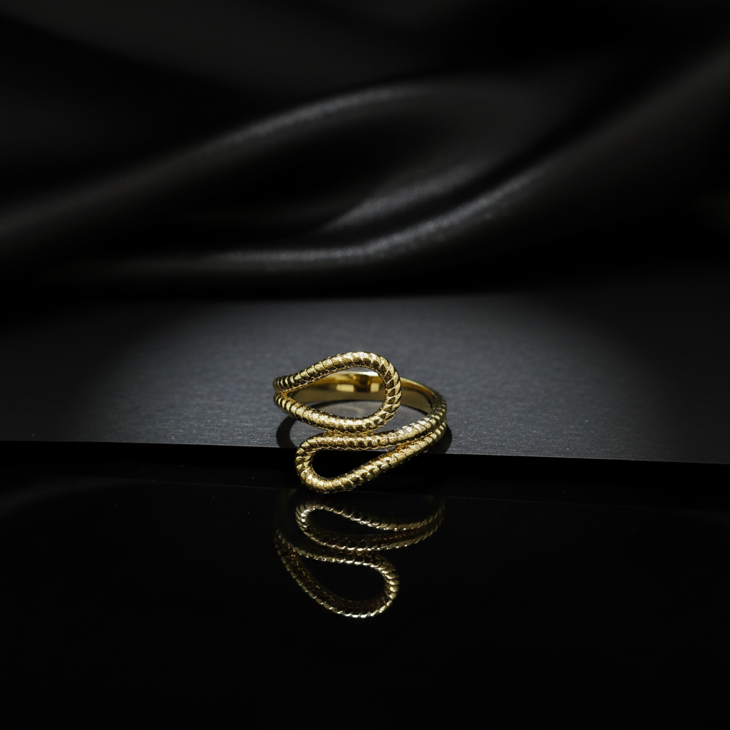 JEWELIXIRS Double Serpent Wave Ring