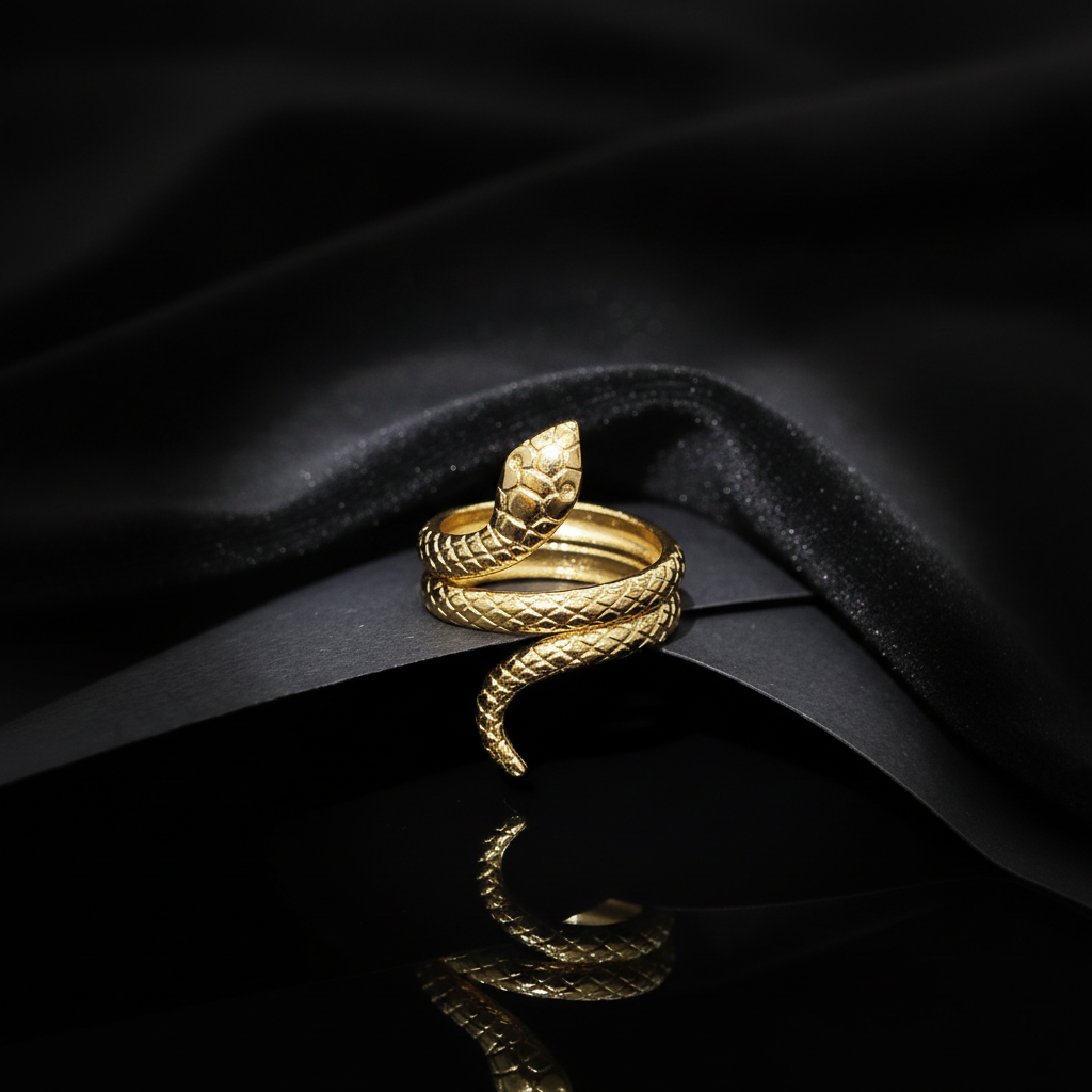 JEWELIXIRS Coiled Serpent Wrap Ring