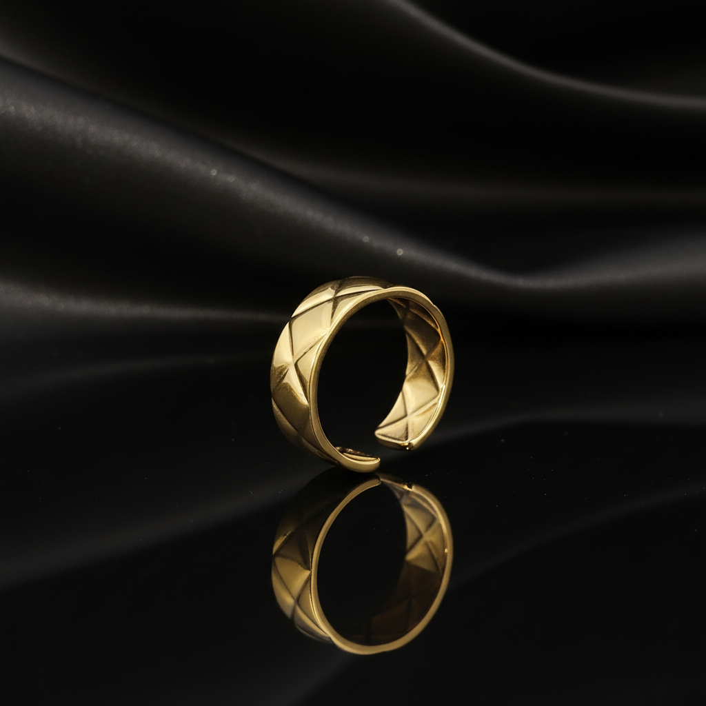 JEWELIXIRS Quilted Geo Ring