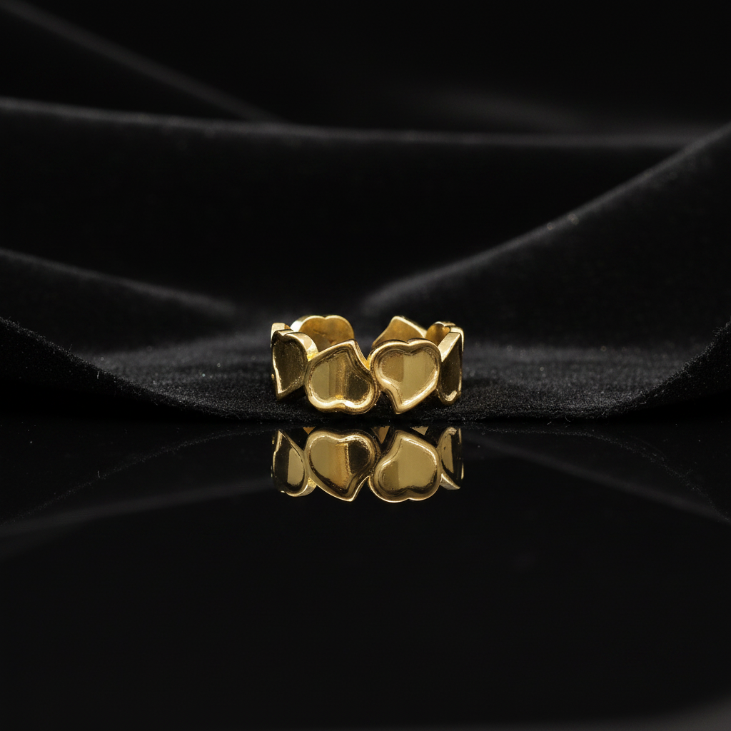 JEWELIXIRS Linked Hearts Eternity Ring