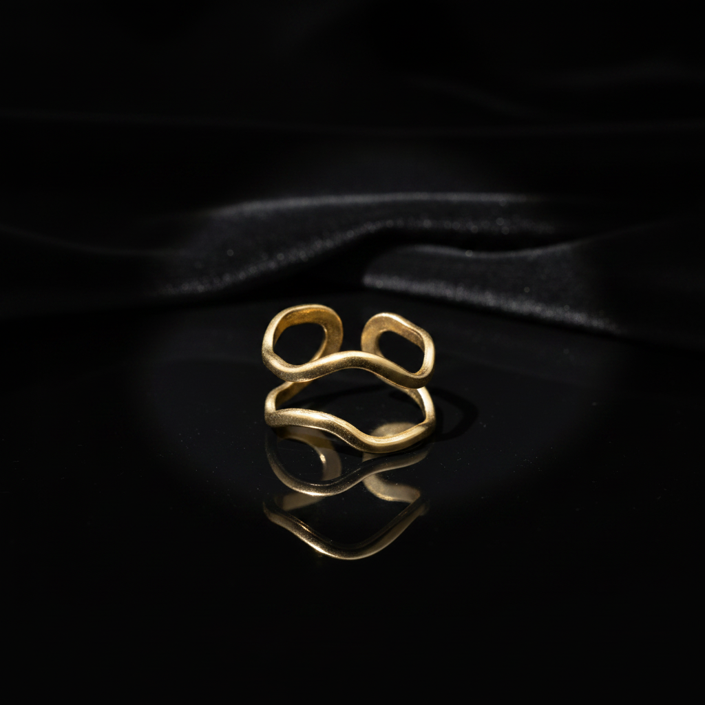 JEWELIXIRS Double Wave Ring