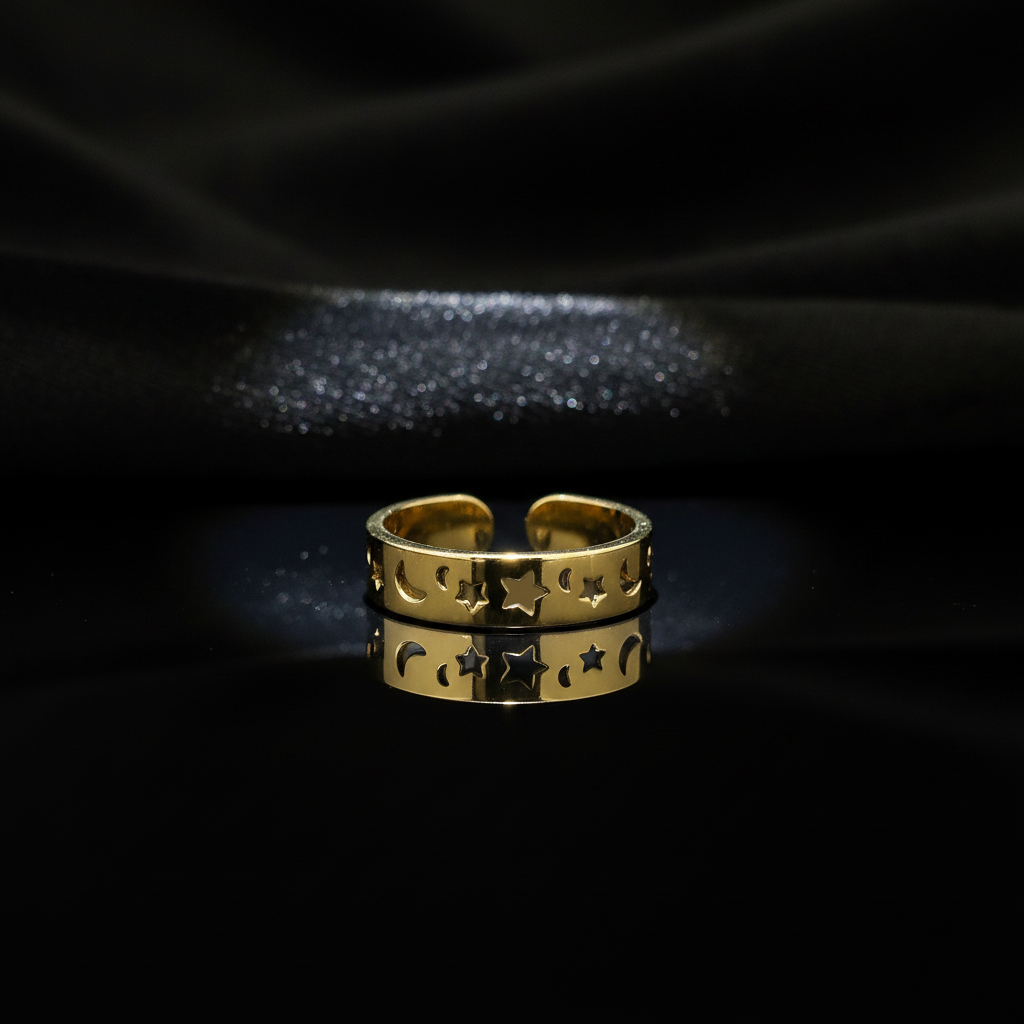 JEWELIXIRS Celestial Cutout Open Ring