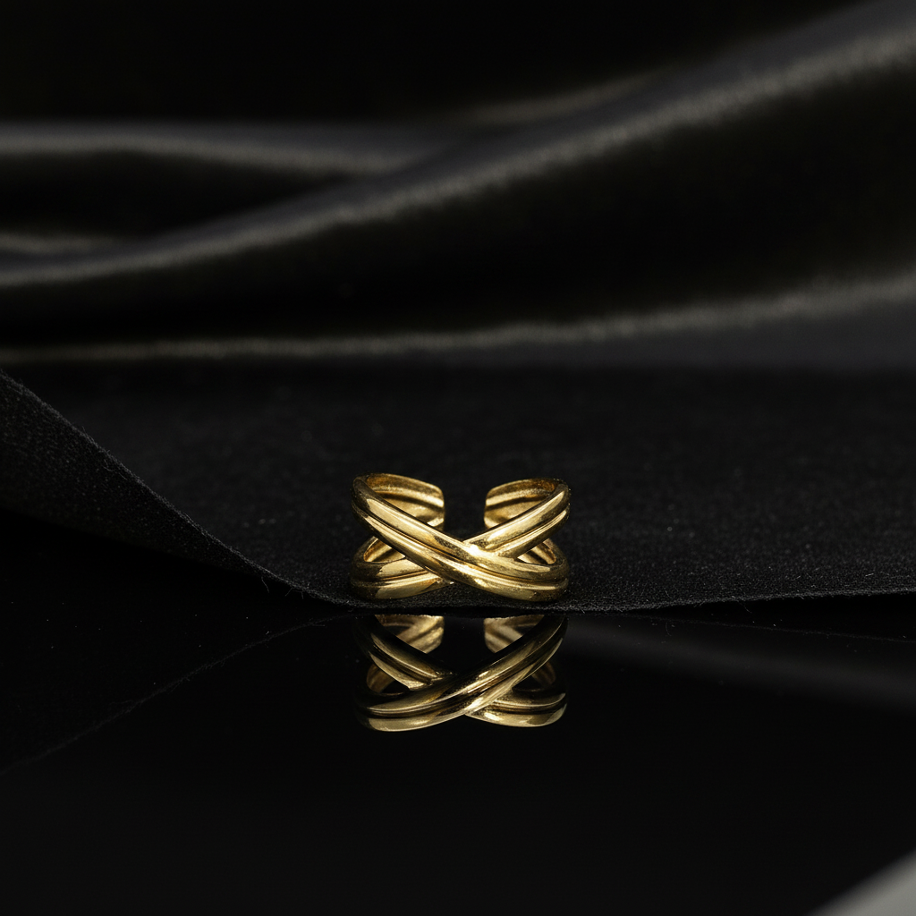 JEWELIXIRS Multi-Strand Crossover Ring
