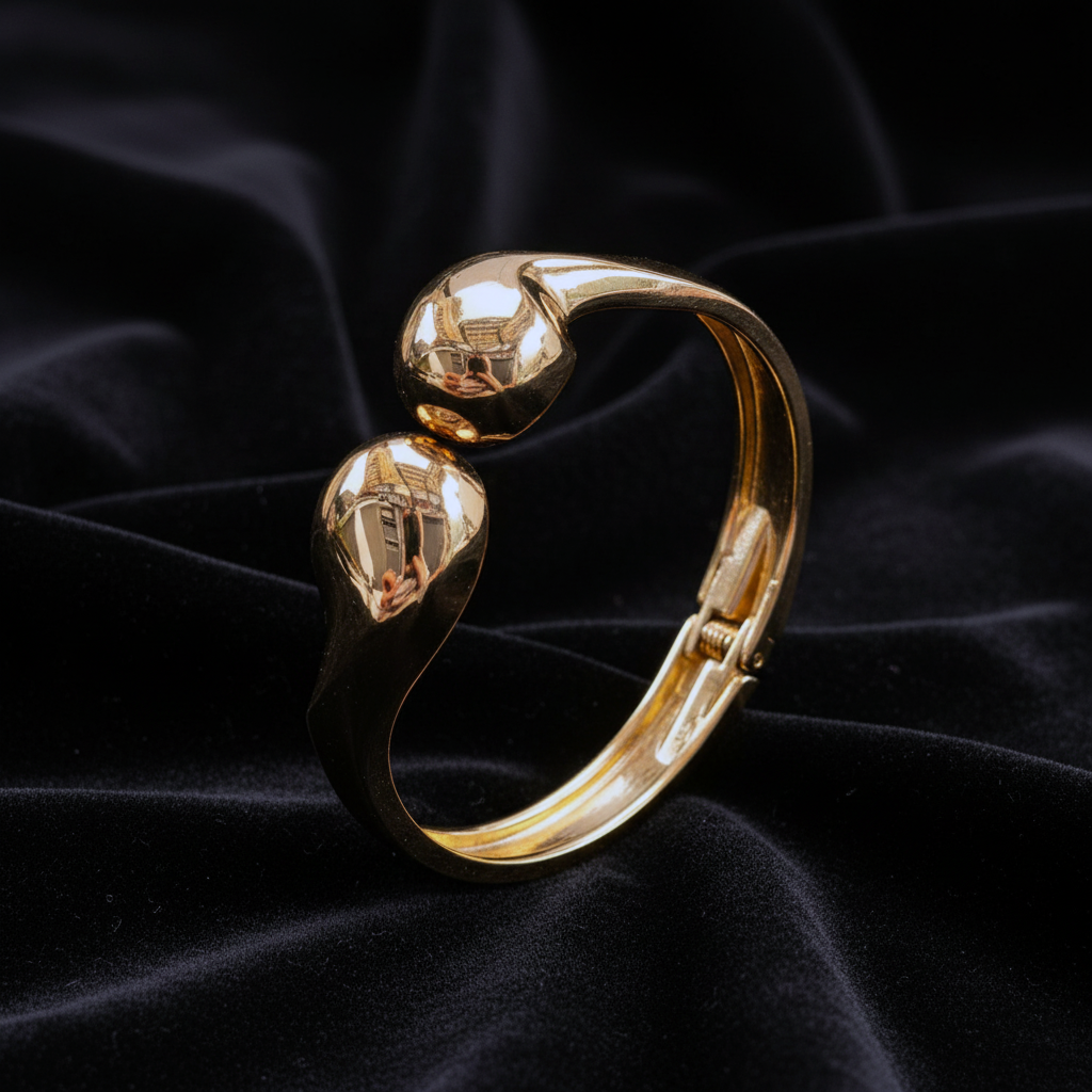 JEWELIXIRS Dual Orb Cuff Bracelet