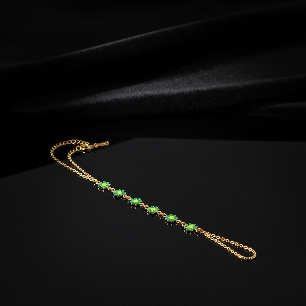 JEWELIXIRS Daisy Flower Hand Chain