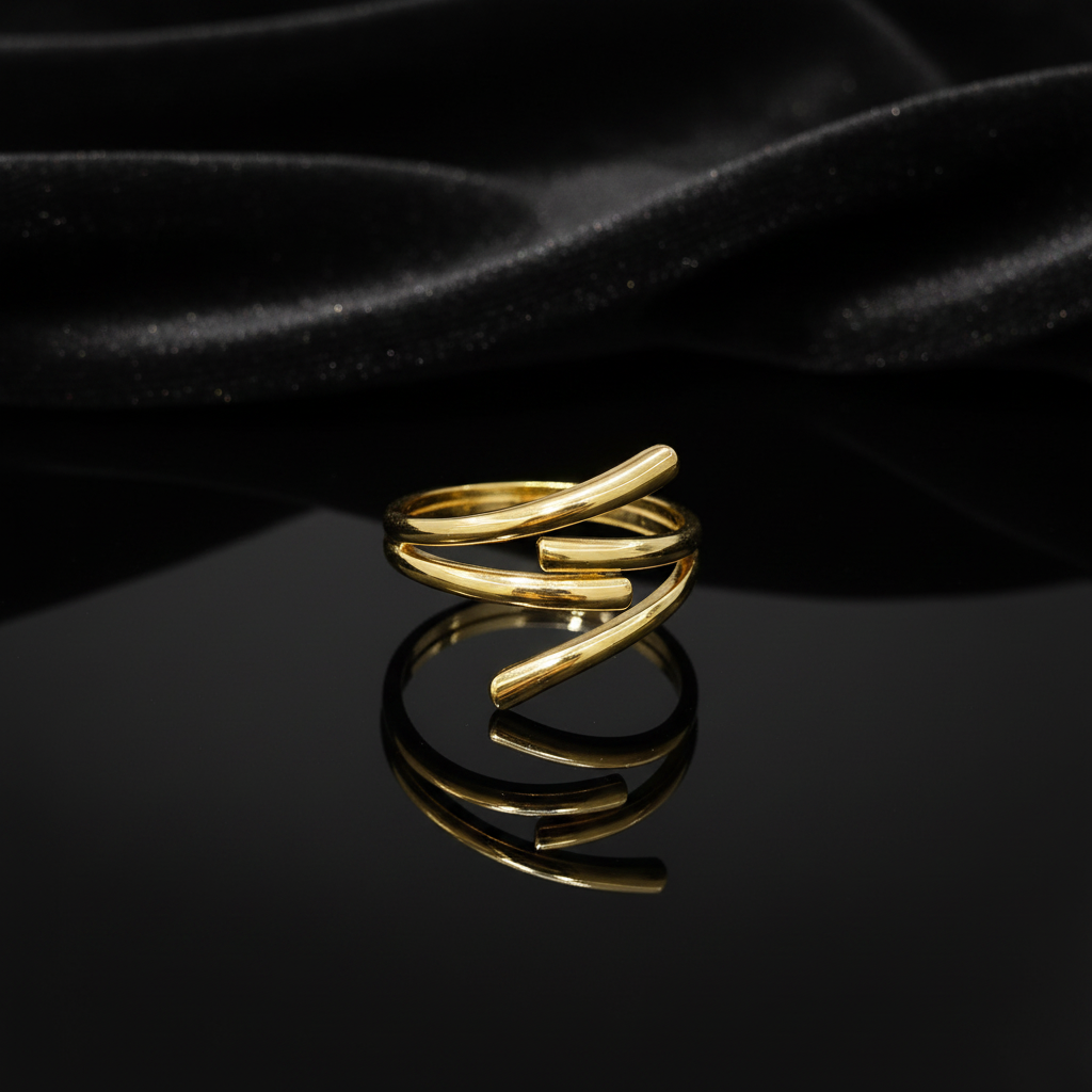 JEWELIXIRS Triple Spiral Wrap Ring