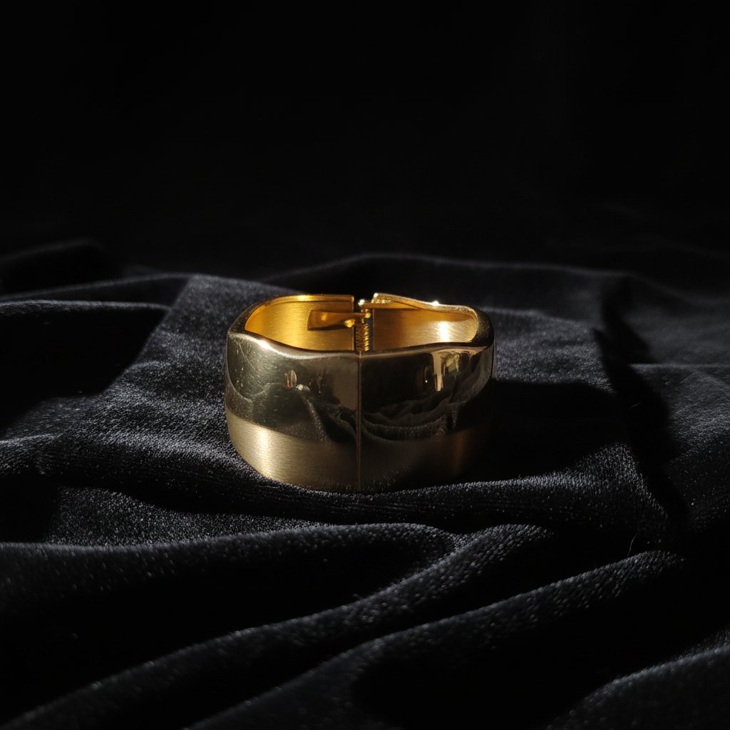 JEWELIXIRS Wide Dome Cuff Bracelet