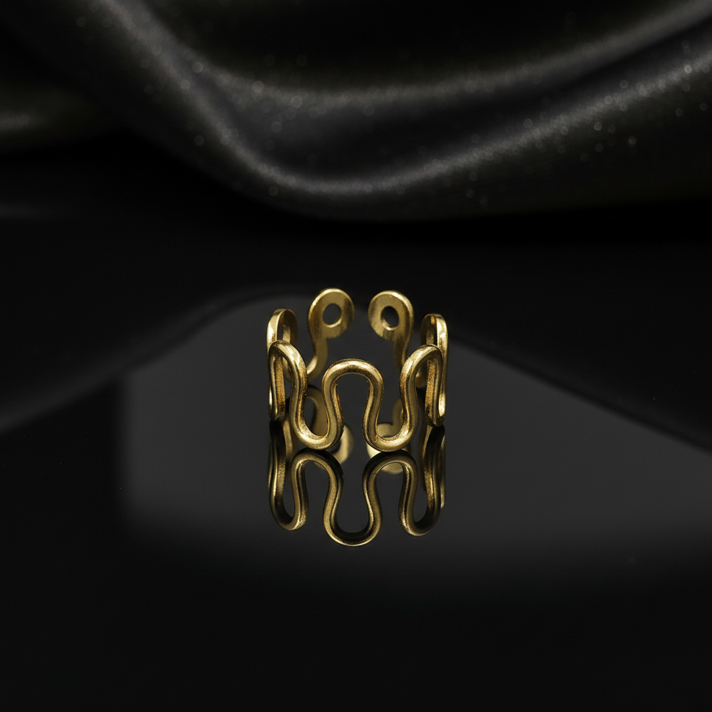 JEWELIXIRS Serpentine Crown Ring