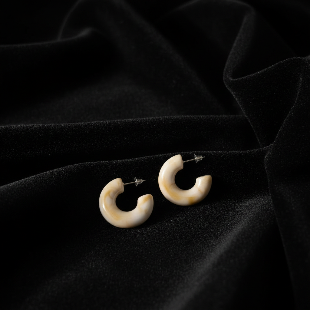 JEWELIXIRS Crescent Bold Hoop Earring
