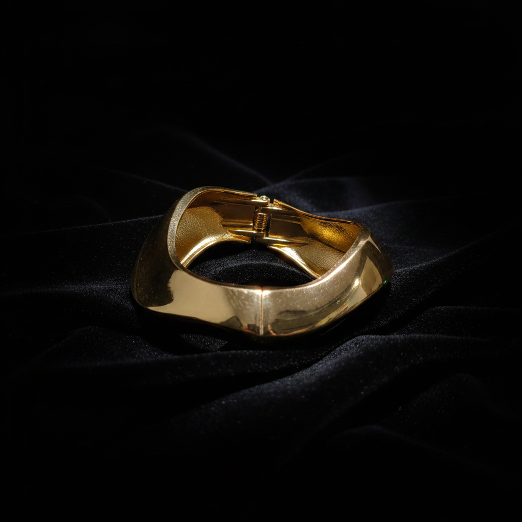 JEWELIXIRS Sculptural Hinged Bracelet