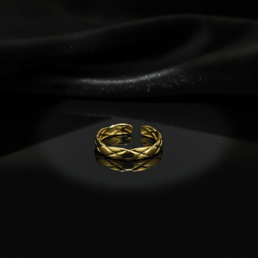JEWELIXIRS Braided Wheat Ring