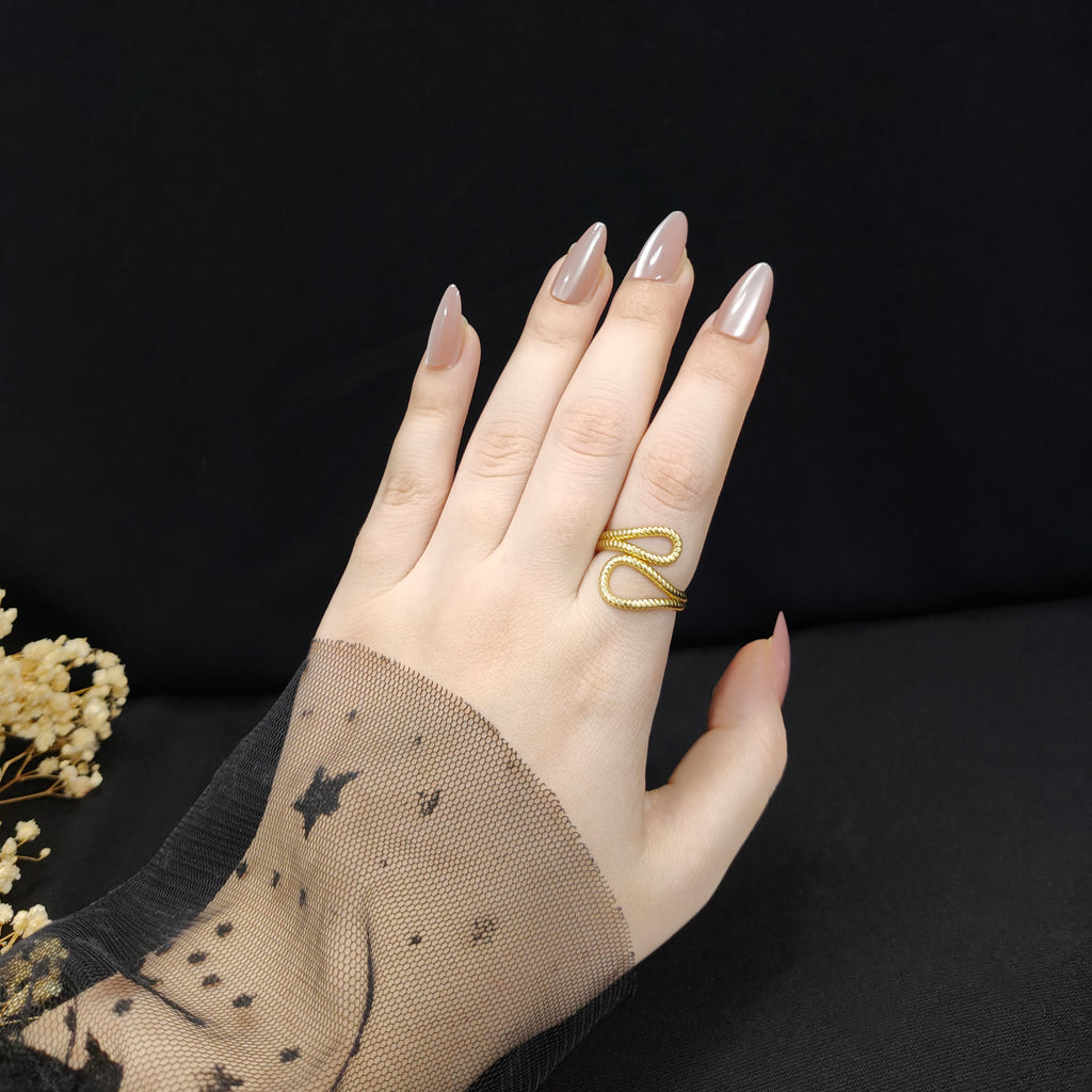 JEWELIXIRS Double Serpent Wave Ring