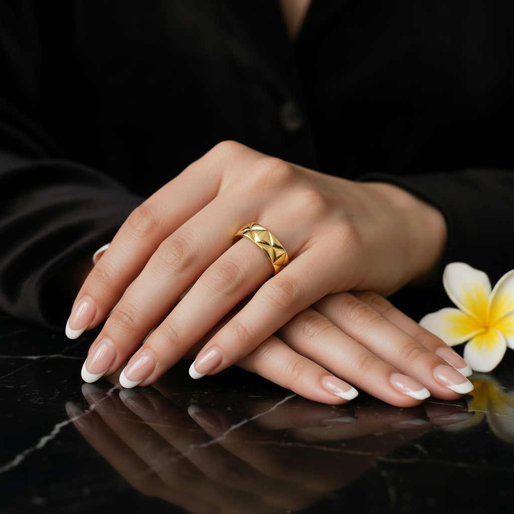 JEWELIXIRS Quilted Geo Ring