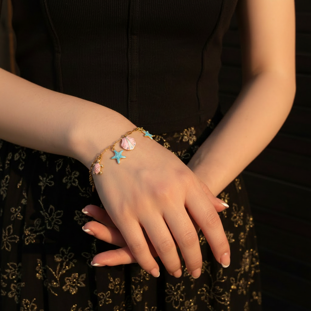 JEWELIXIRS Ocean Charm Bracelet