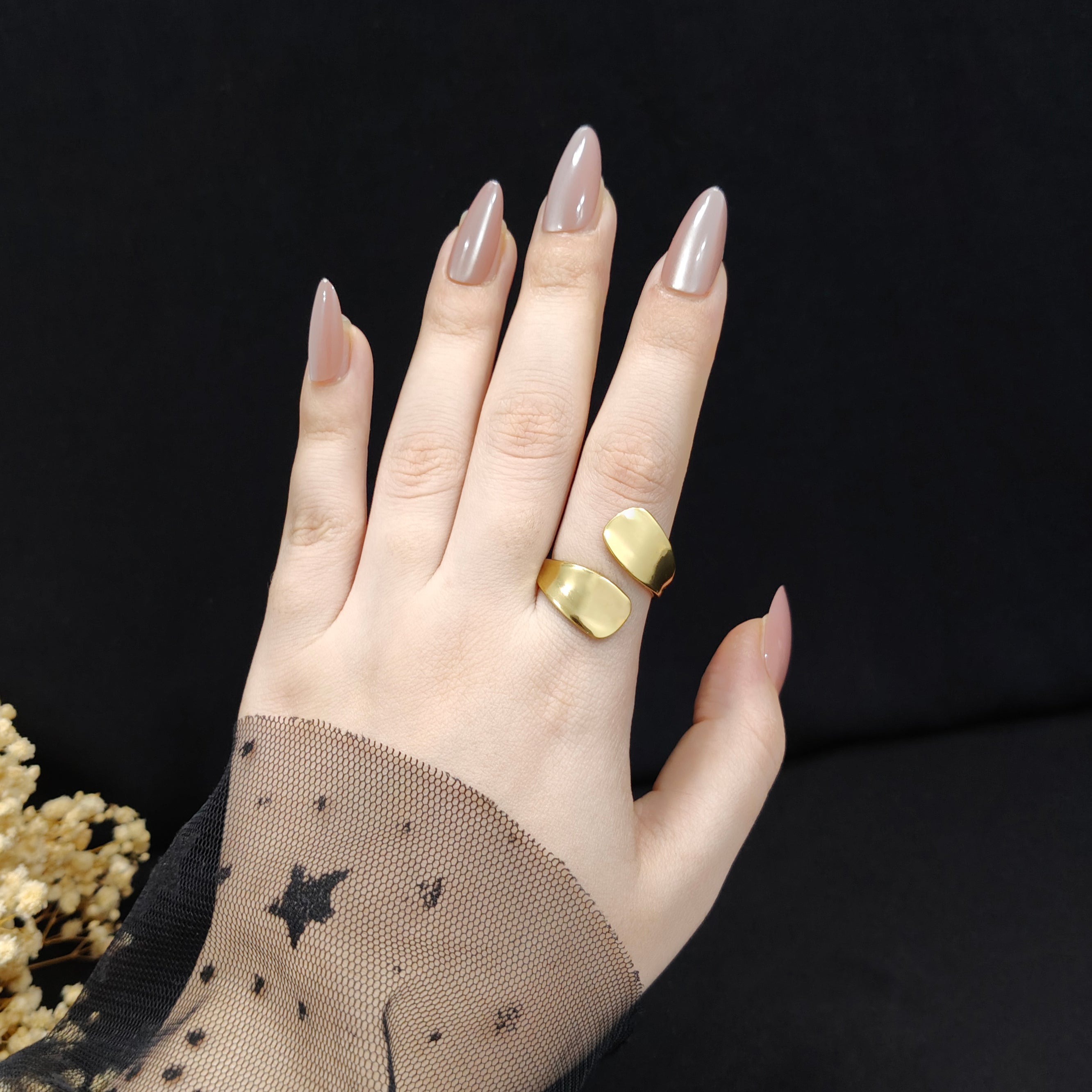 JEWELIXIRS Double Petal Wrap Ring