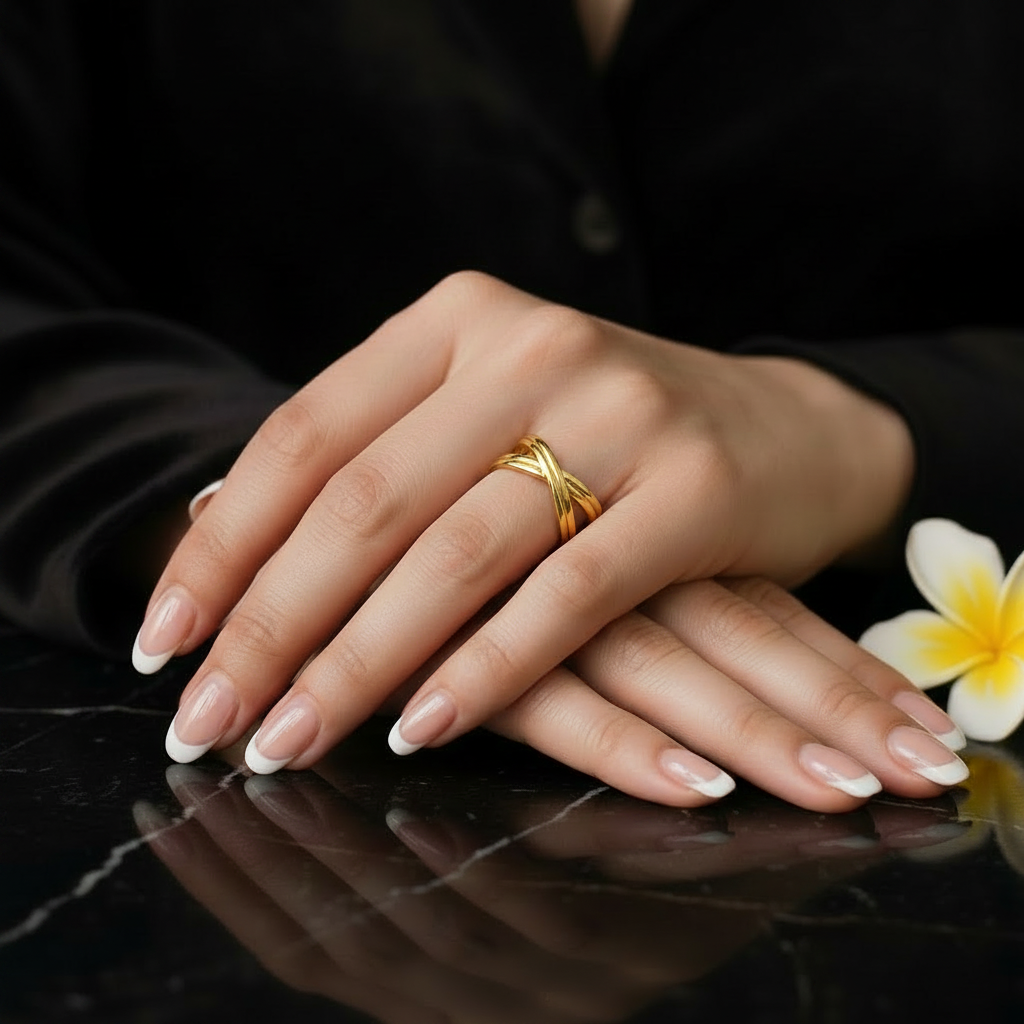 JEWELIXIRS Multi-Strand Crossover Ring