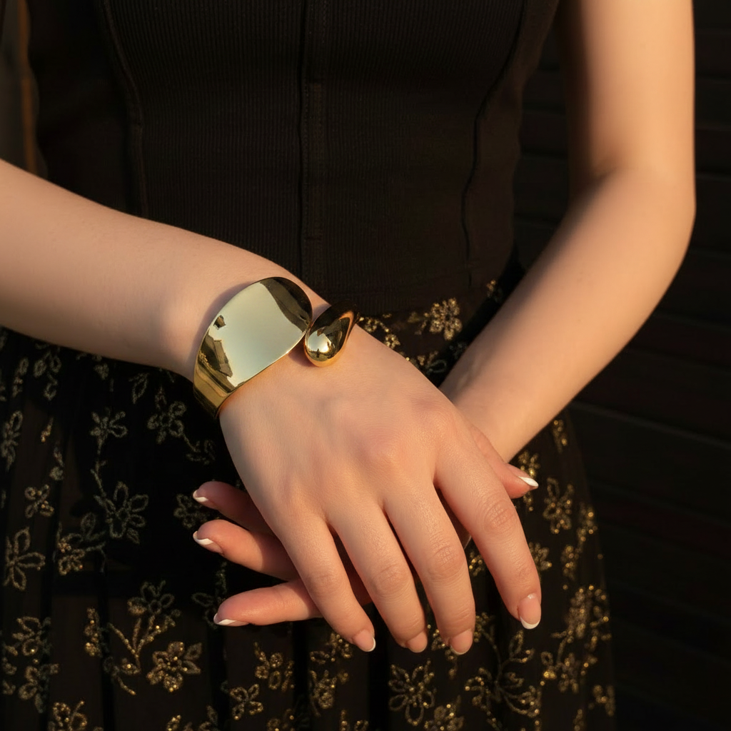 JEWELIXIRS Oval Disc Teardrop Bracelet