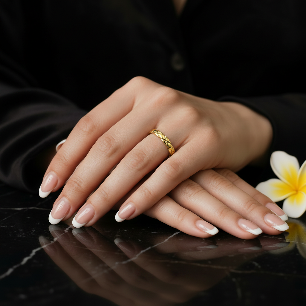 JEWELIXIRS Braided Wheat Ring