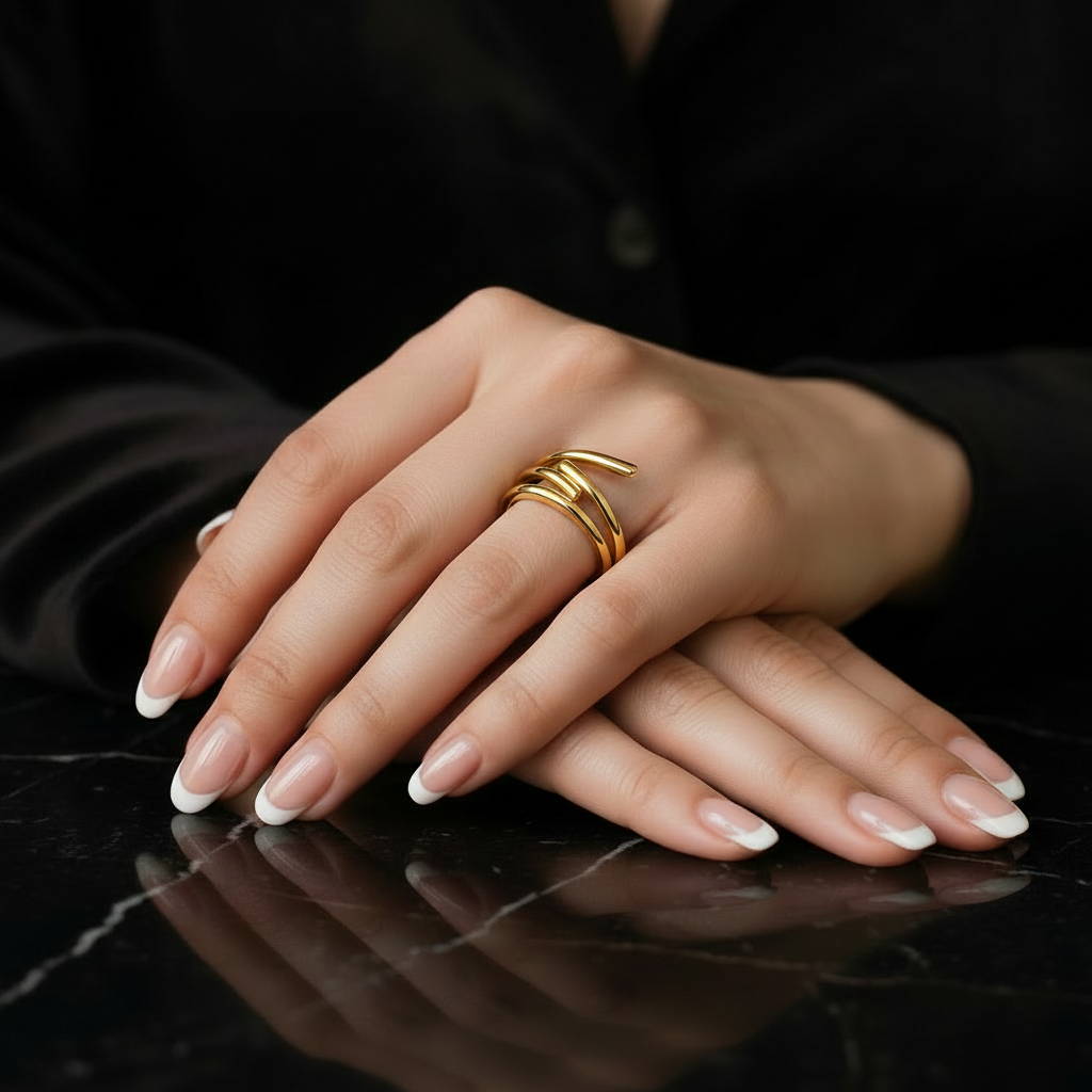 JEWELIXIRS Triple Spiral Wrap Ring