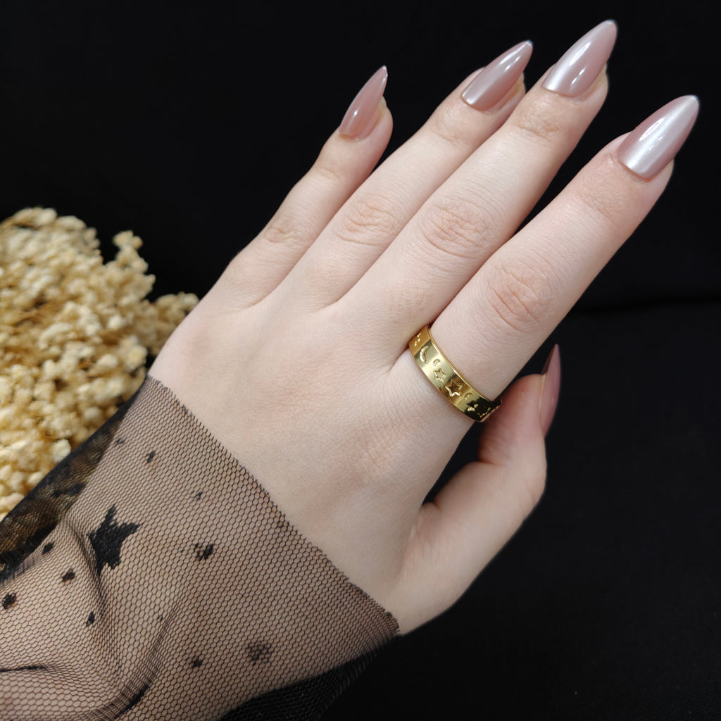 JEWELIXIRS Celestial Cutout Open Ring