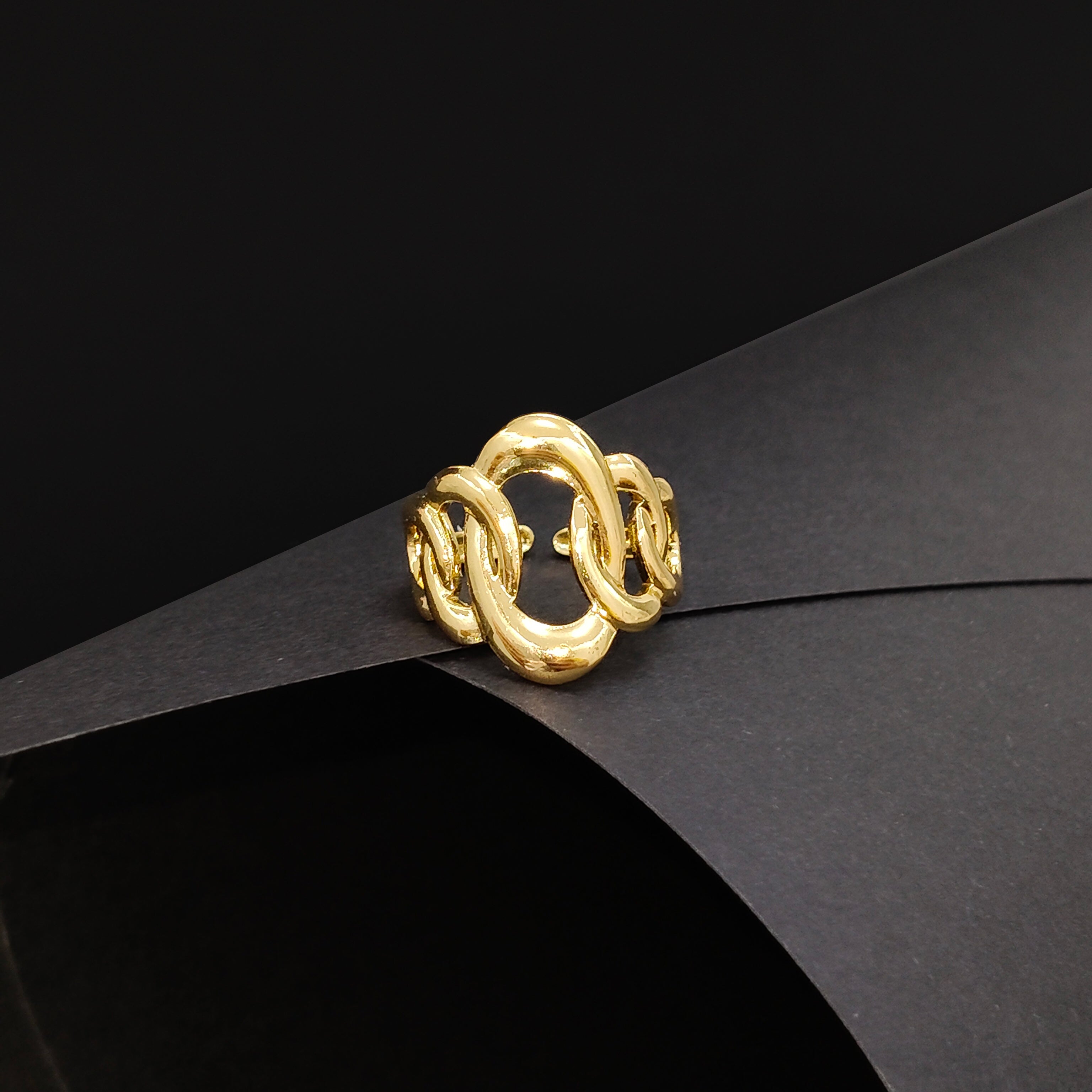 JEWELIXIRS Chain Link Statement Ring