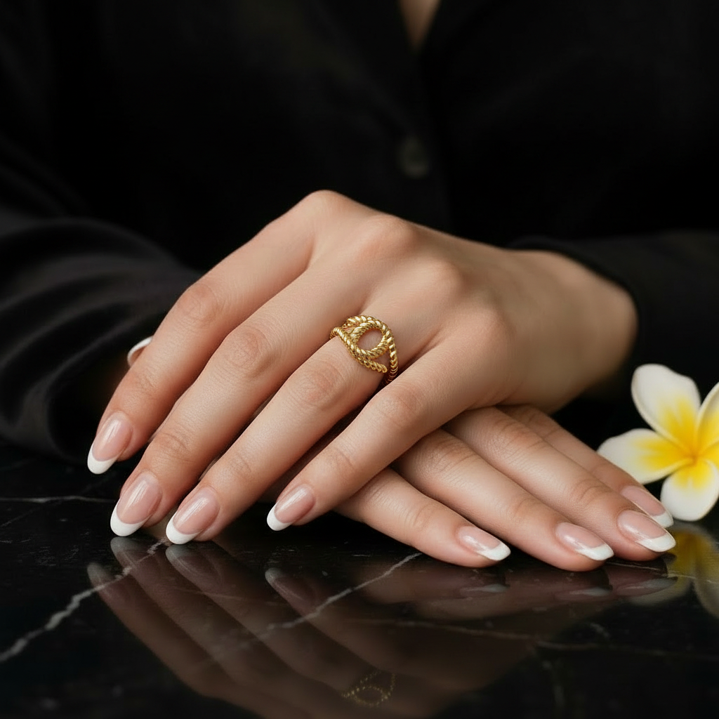 JEWELIXIRS Twisted Rope Knot Ring