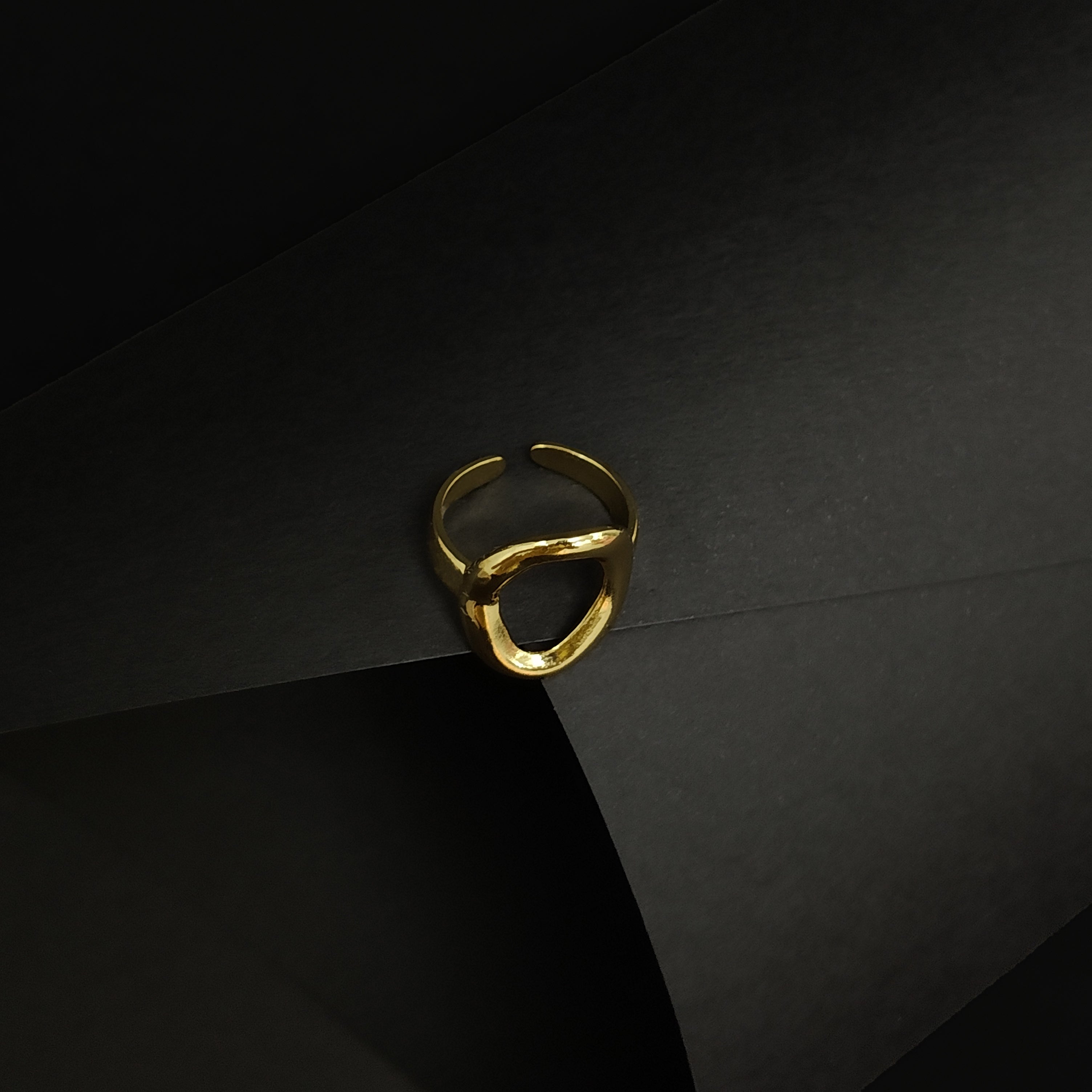 JEWELIXIRS Organic Oval Loop Ring