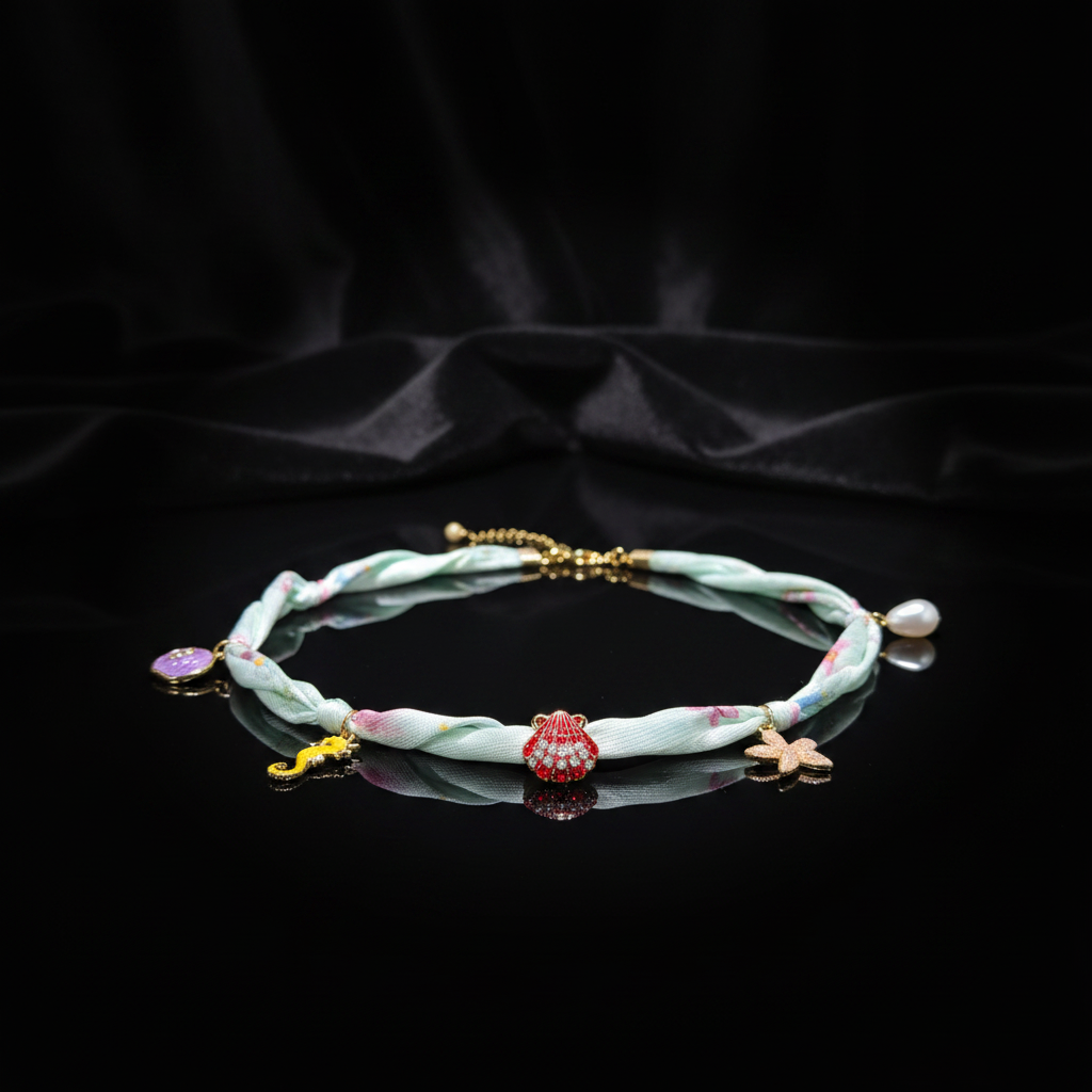 JEWELIXIRS Ocean Charm Choker Necklace