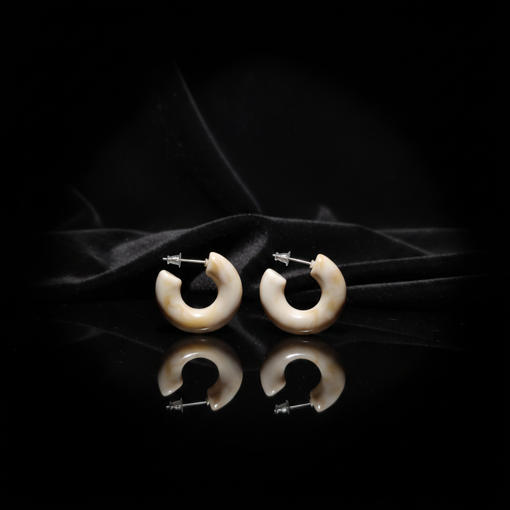 JEWELIXIRS Crescent Bold Hoop Earring